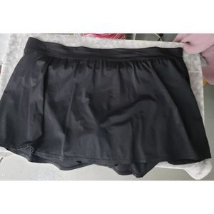 Jaclyn Smith Sz 22w Black athletic swimwear Skort bottoms bathing suit‎